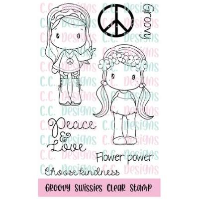 C.C. Designs Clear Stamps - Groovy Swissies